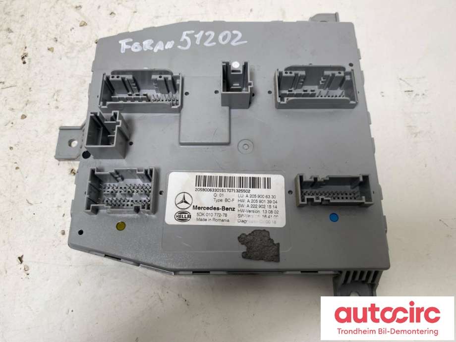 Styreenhet (SAM - Signal Acquisition Module) til Mercedes C-Klasse, 2014-2018 (Fase 1) (W205) (W205) (HELLA|A2059006330)