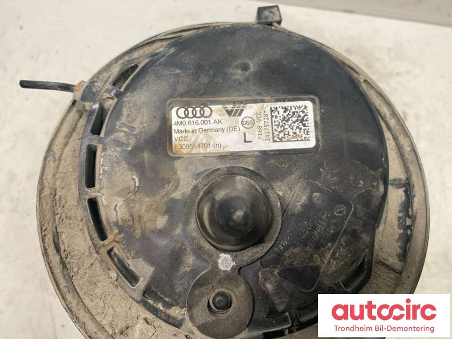 Fjær bak nivå luftpute/belg til Audi e-tron 2018-->> (VENSTRE|4M0 616 001 AK|)