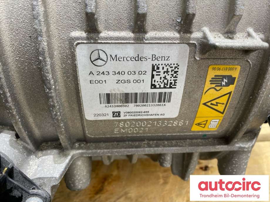 Motor elbil foran til Mercedes EQA 2021-->> (A2433408902|A2433400302|)