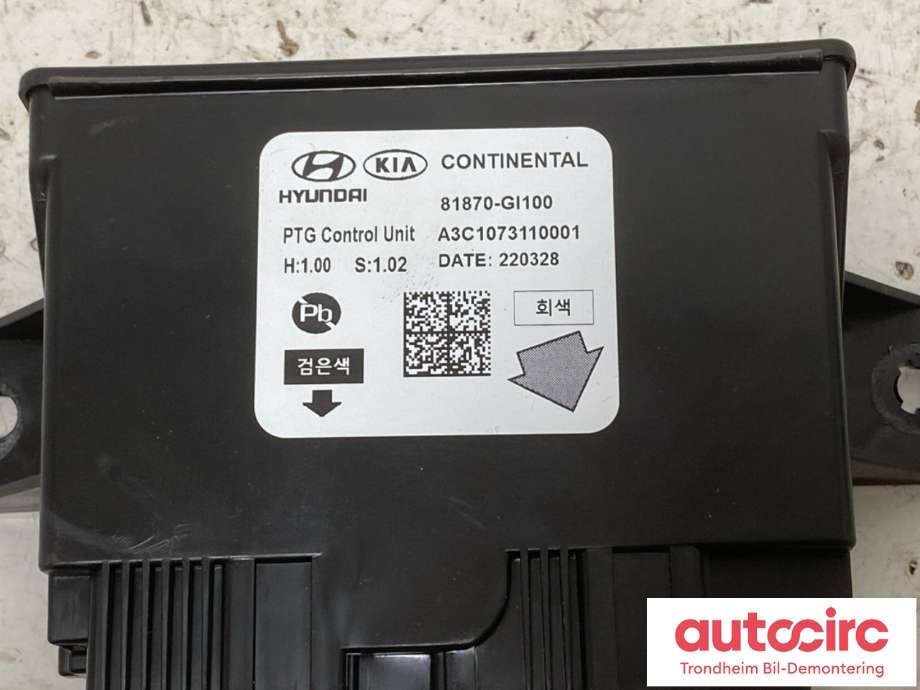 Styreenhet elektrisk bakluke til Hyundai Ioniq 5 2021-->>  (CONTINENTAL|81870-GI00|81870GI00|A3C1073110001)