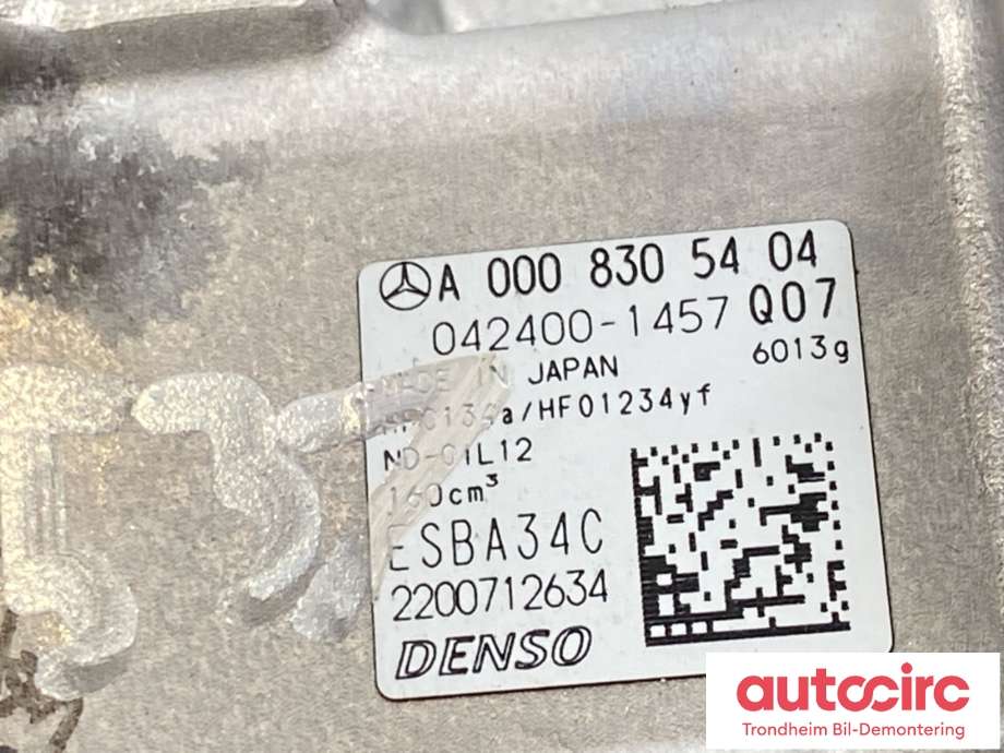 Aircondition kompressor elbil til Mercedes EQS SUV 2022-->> (X296) (X296) (DENSO|A0008305404|A0008308104|)