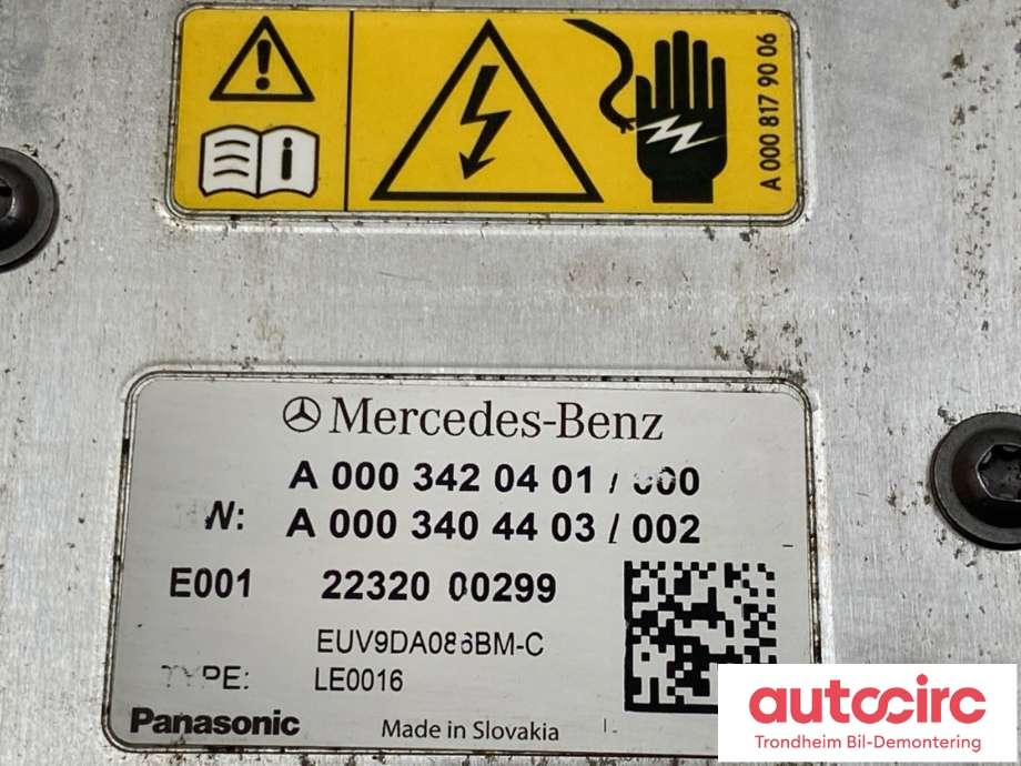 DCDC converter elbil til Mercedes EQS SUV 2022-->> (X296) (X296) (A0003420401|A0003423401|)