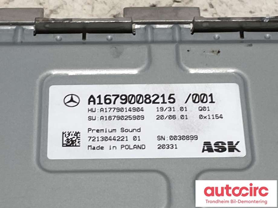Bilstereo forsterker til Mercedes EQC 2019-->> (BURMEISTER|A1679008215|)