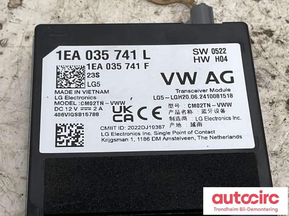 Styreenhet antenne til VW ID.7 2023-->>  (LG ELECTRONICS|1EA035741L|)