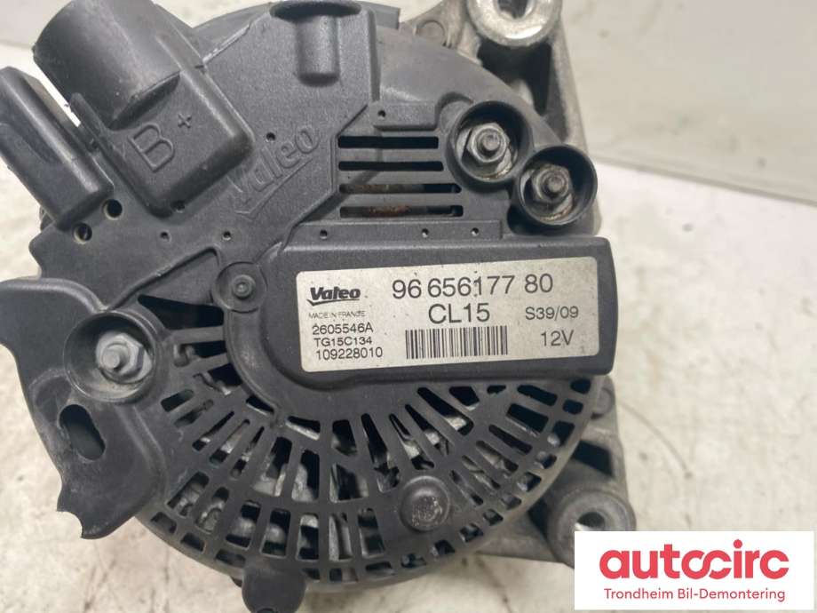 Dynamo diesel til Peugeot 308 2007-2011 (Type I, Fase 1)  (5705NH|1638095180|5702K9| 9665617780)