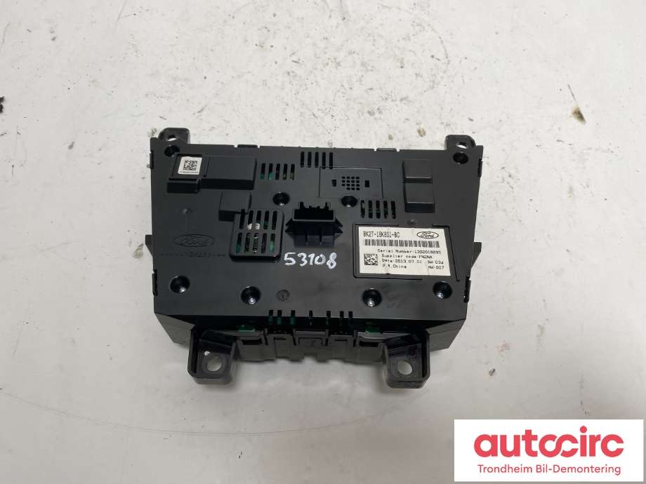 Bilstereo betjeningspanel til Ford Transit Custom 2013-2023 (Type I)  (BK2T-18K811-BC|BK2T-18K811-BE|2190668)
