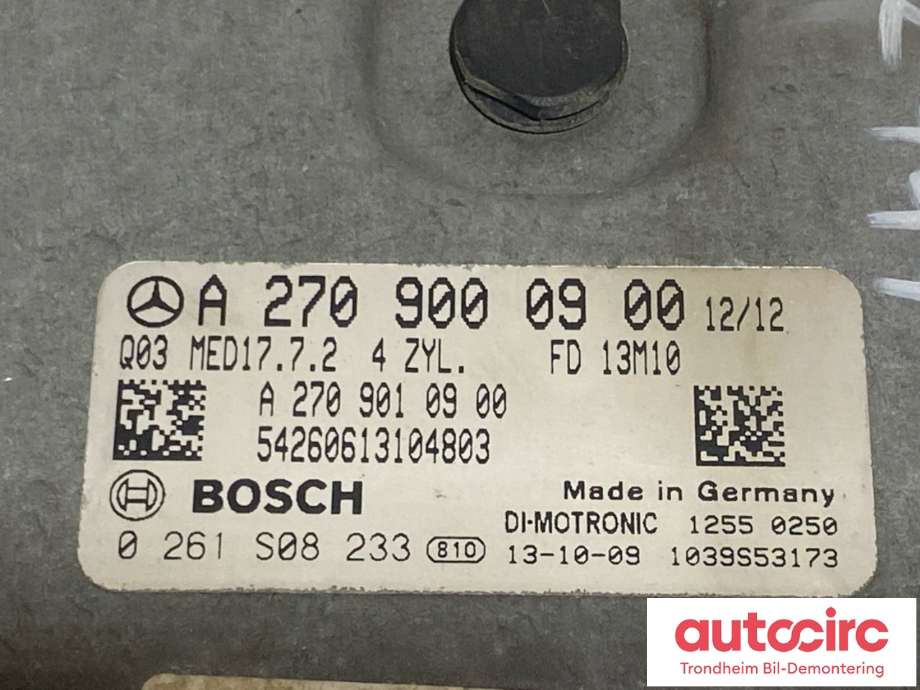 Styreenhet motor til Mercedes B-Klasse 2011-2018 (W246) (W246) (BOSCH|A2709000900|0261S08233|)