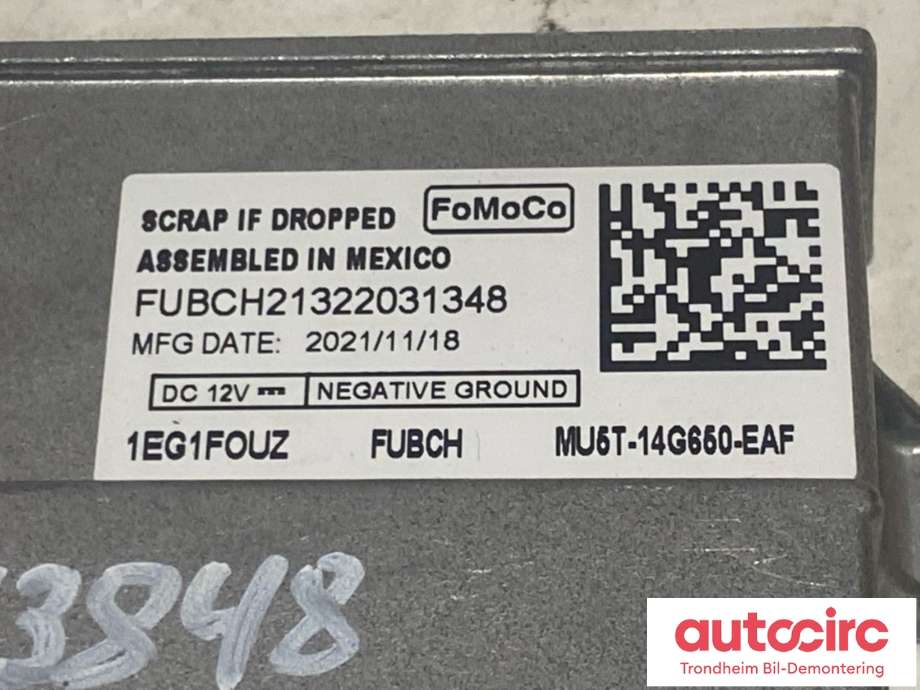 Bilstereo forsterker til Ford Mustang Mach-e 2020-->> (FOMOCO|MU5T-14G650-EAF|MU5T-14G650-HAF|2655726)