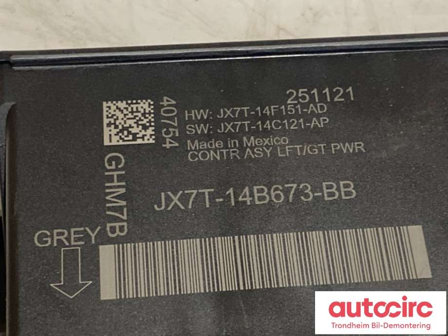 Styreenhet elektrisk bakluke til Ford Mustang Mach-e 2020-->>  (JX7T-14B673-BB|2515912|)