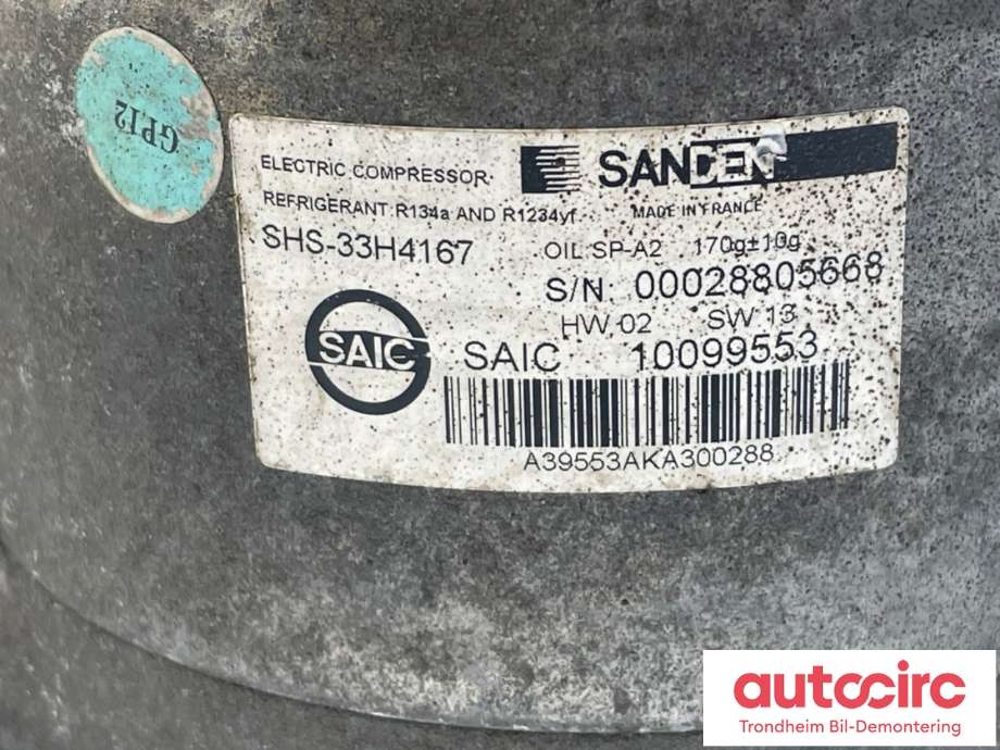Aircondition kompressor elbil til Maxus EV80 2019-->>  (10099553|)