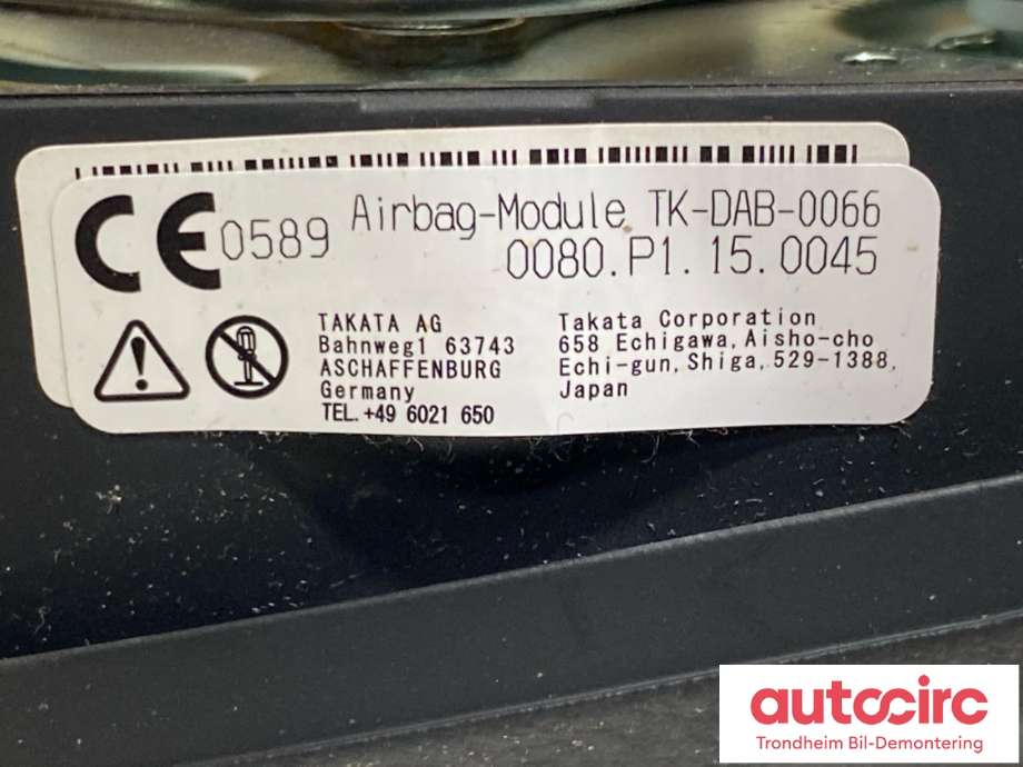 Airbag rattpute til Honda Jazz 2009-2015 (Type II) (77810TF0E81ZA|)