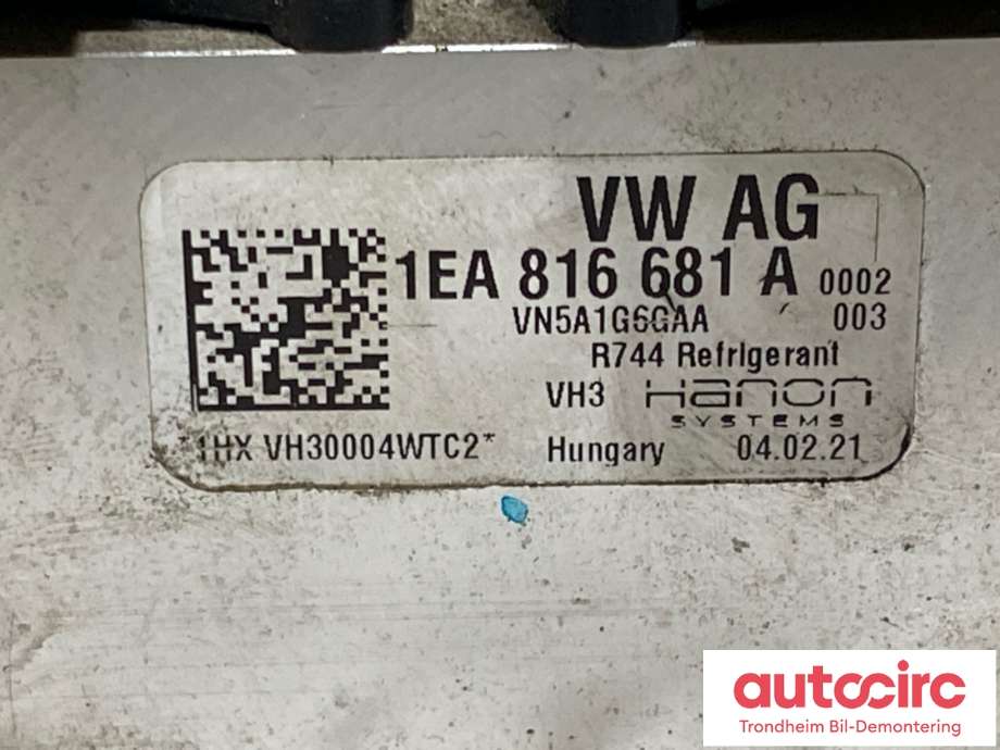 Aircondition diverse til VW ID.3 2020-->> (1EA816681A|1EA816681D|)