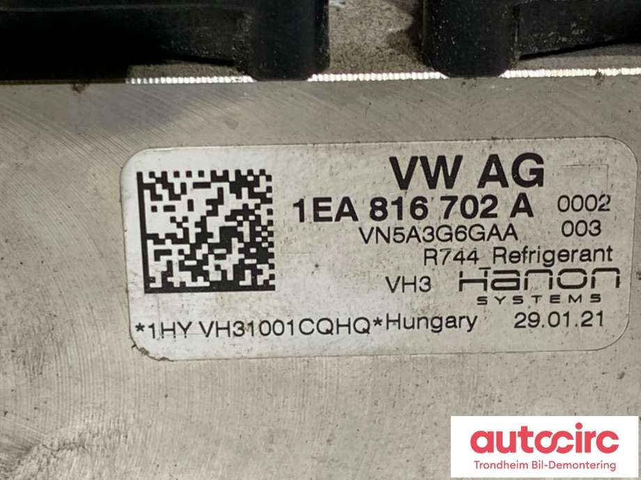 Aircondition diverse til VW ID.3 2020-->>  (1EA816702A|1EA816702E|)