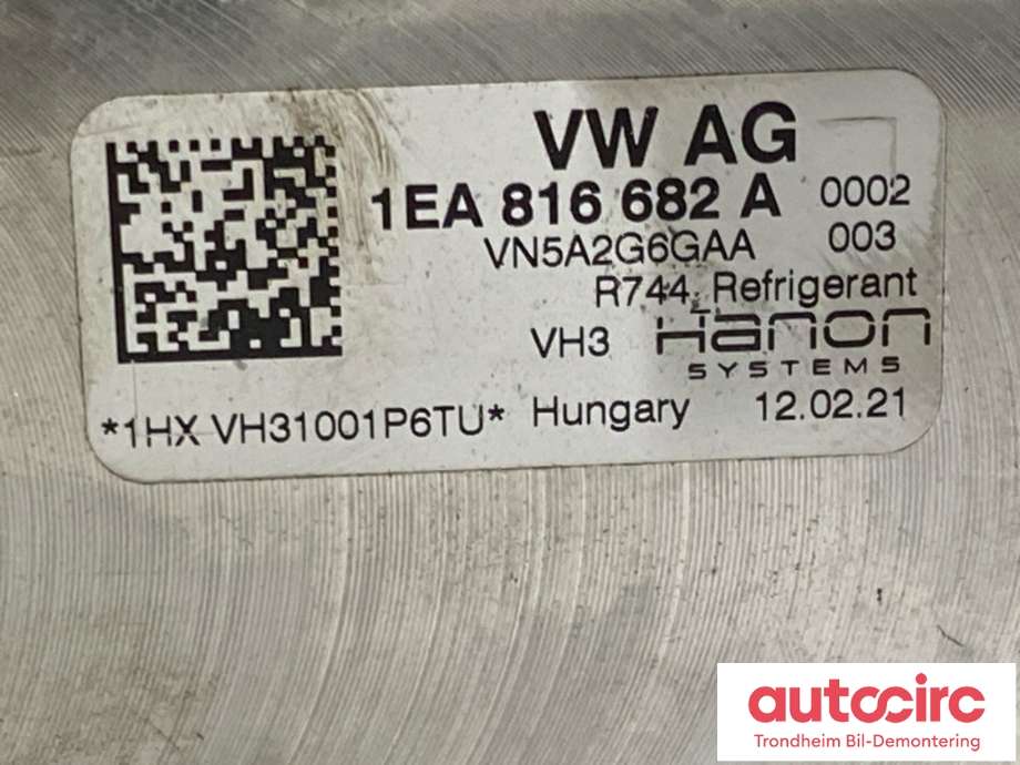 Aircondition diverse til VW ID.3 2020-->>  (1EA816682A|1EA816682E|)