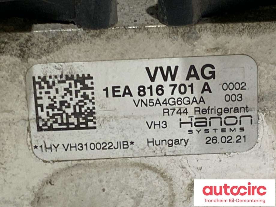 Aircondition diverse til VW ID.3 2020-->> (1EA816701A|1EA816701E|)