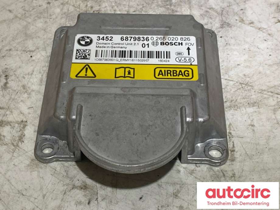 Styreenhet airbag hovedsensor til BMW 1-Serie, 2015-2019 (Fase 2) (F20/F21) (F20/F21) (BOSCH|34526879836)
