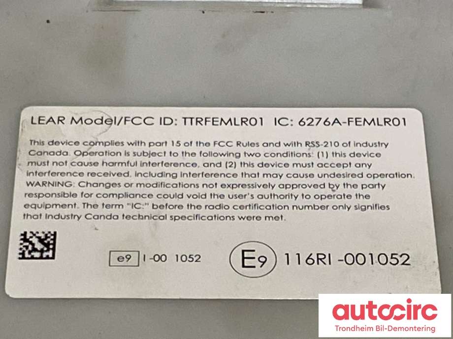 Styreenhet comfort (BCM) til BMW 1-Serie 2015-2019 (Fase 2) (F20/F21) (F20/F21) (61356825538|61 35 5 A7F B57|61 35 5 B5D A68| 61 35 9 868 380)