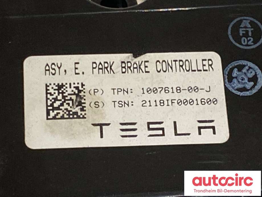 Styreenhet elektrisk parkbrems (EPB - Electric Parking Brake) til Tesla Model X 2016-->>  (1007618-00-J|)