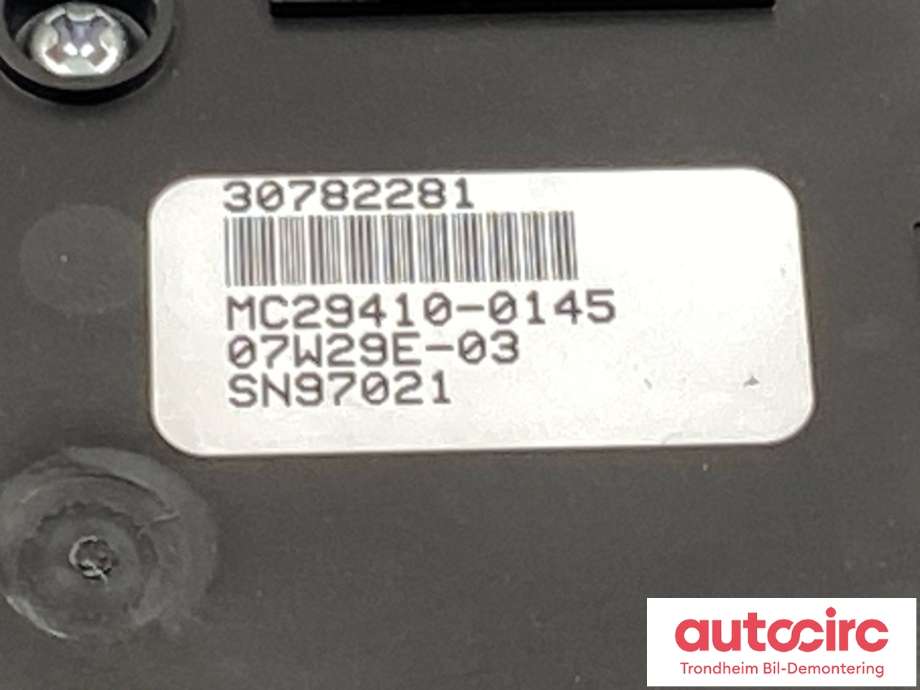 Varmeapparat betjening til Volvo V70 2007-2013 (Type III, Fase 1)  (30782281|30782910|)