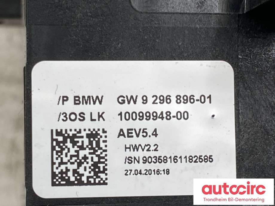 Girstang/girvelger automat til BMW 1-Serie 2015-2019 (Fase 2) (F20/F21) (F20/F21) (9296896|61 31 9 296 896|)