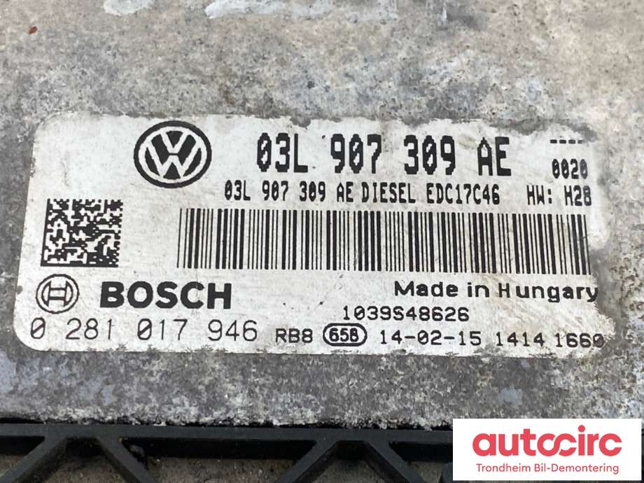Styreenhet motor til VW Passat 2011-2015 (B7) (B7) (BOSCH|03L 906 018 RE|)