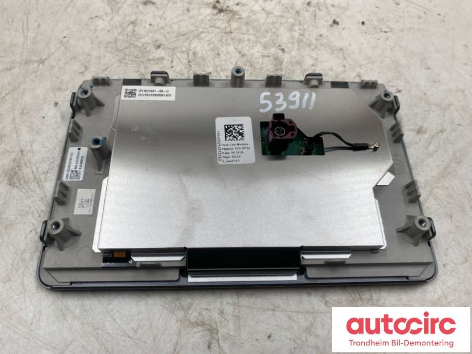 Varmeapparat betjening bak til Tesla Model Y 2024-->> (Type II)  (SKJERM|1875931-00-D|)