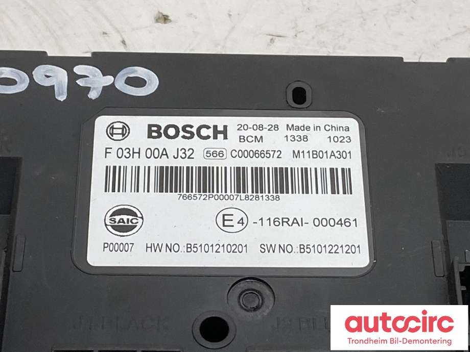 Styreenhet comfort (BCM) til Maxus Euniq 5 2019-2023  (BOSCH|C00066572|F03H00AJ32|)