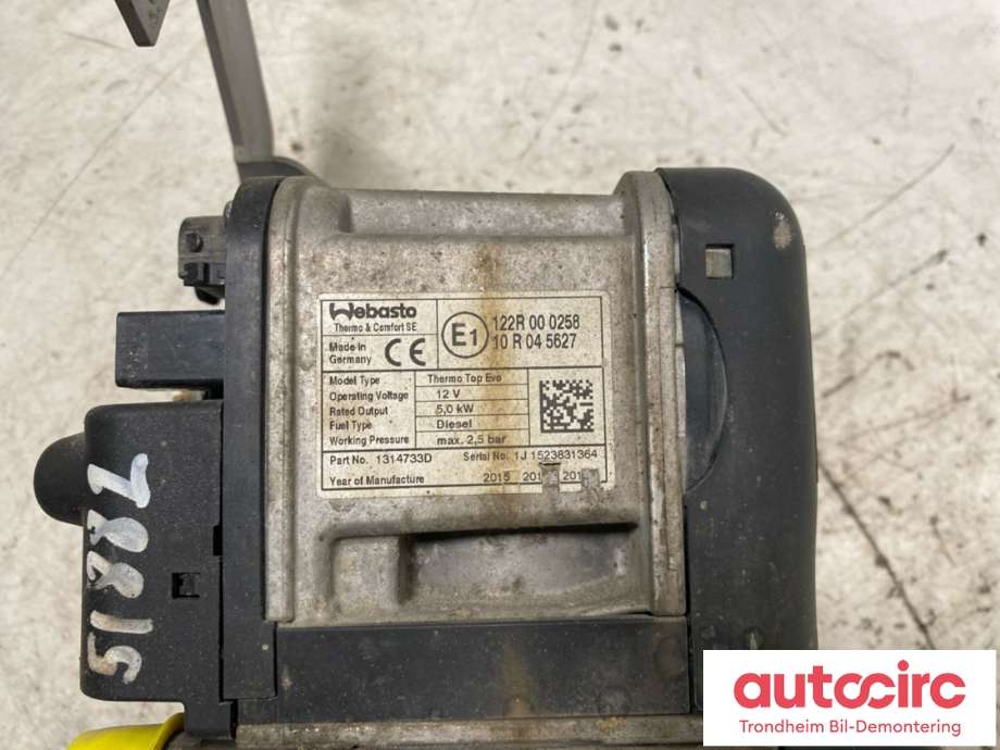 Dieselvarmer til Opel Zafira Tourer 2012-2018 (9272834|)