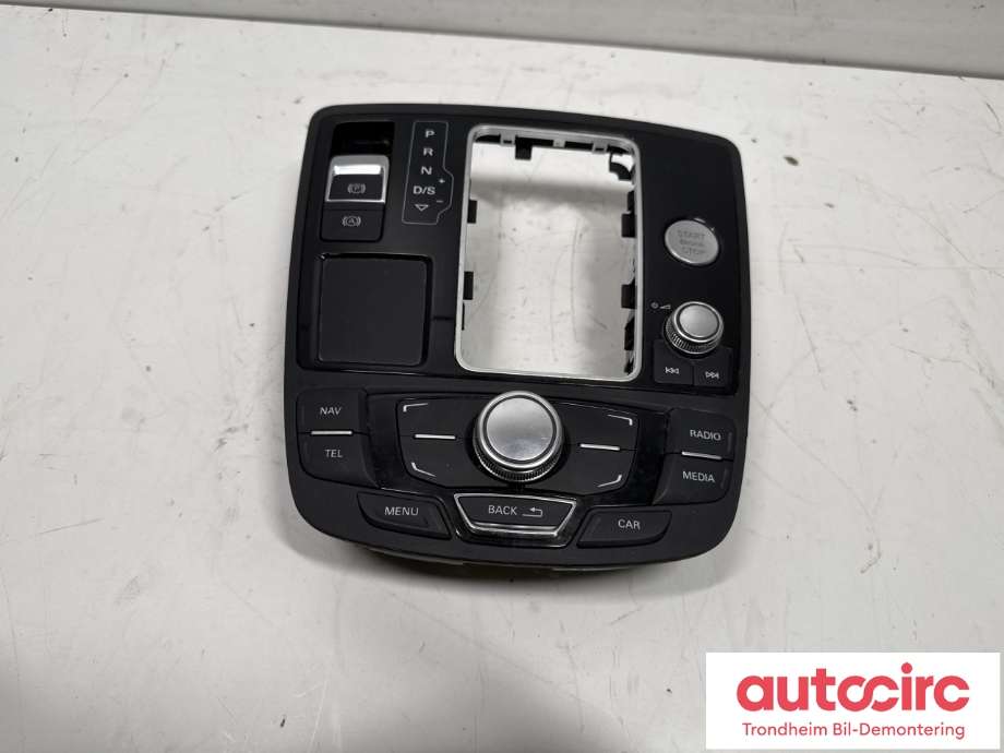 Bilstereo navigasjon betjeningspanel til Audi A6, 2011-2014 (Type IV, Fase 1) (C7) (C7) (4G1919610C)