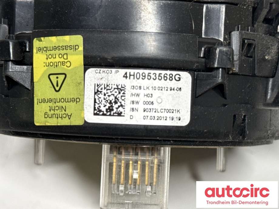 Bryter combi til Audi A6 2011-2014 (Type IV, Fase 1) (C7) (C7) (4G8953502S|4H0953568G|4H0953568H)