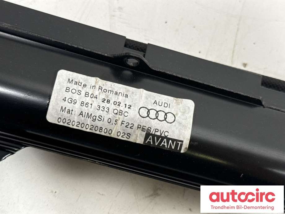 Solskjerm til Audi A6 2011-2014 (Type IV, Fase 1) (C7) (C7) (4G9 861 333|4G9 861 333 QBC|)