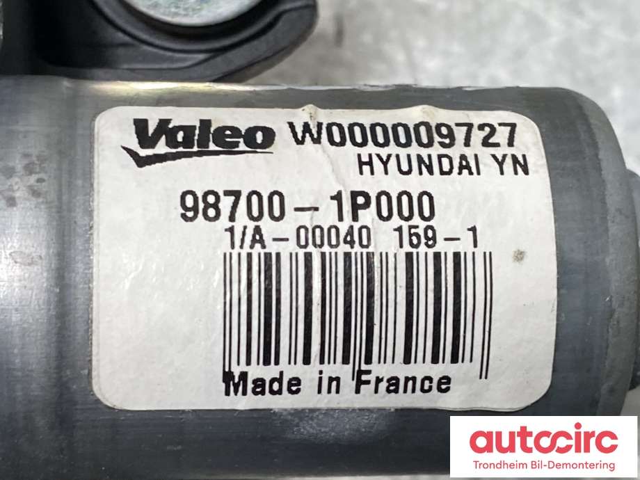 Viskermotor bakrute til Kia Venga 2010-2017 (987001P000|)