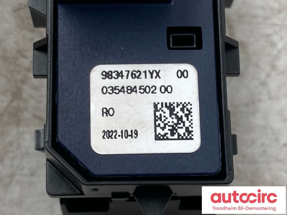 Bryter diverse til Opel Mokka E 2020-->> (Type II)  (98347621YX|)