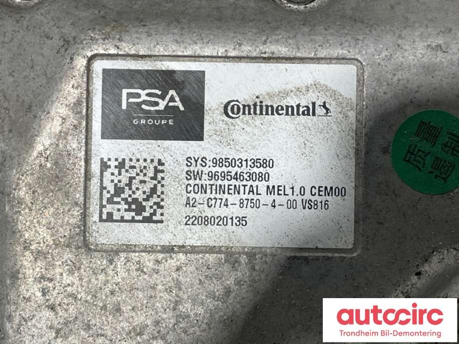 Inverter elbil til Opel Mokka E 2020-->> (Type II)  (CONTINENTAL|9850313580|9695463080|16 732 148 80)