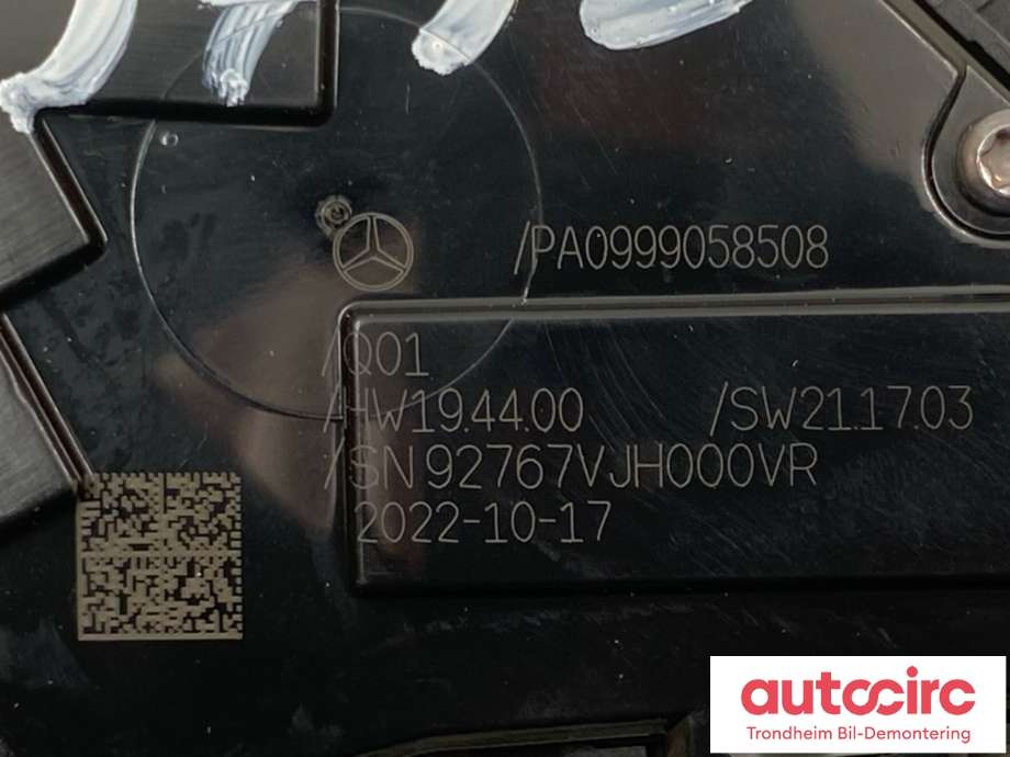 Bryter diverse til Mercedes EQS SUV 2022-->> (X296) (X296) (A 099 905 85 08|A 099 905 45 09|)