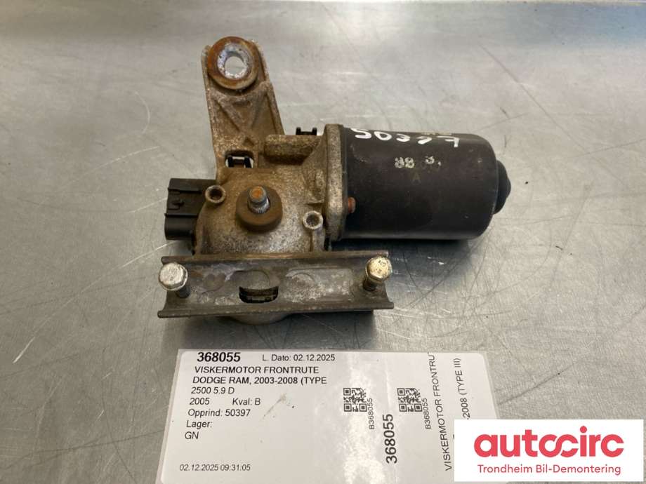 Viskermotor frontrute til Dodge Ram, 2003-2008 (Type III)  (55077098AG)
