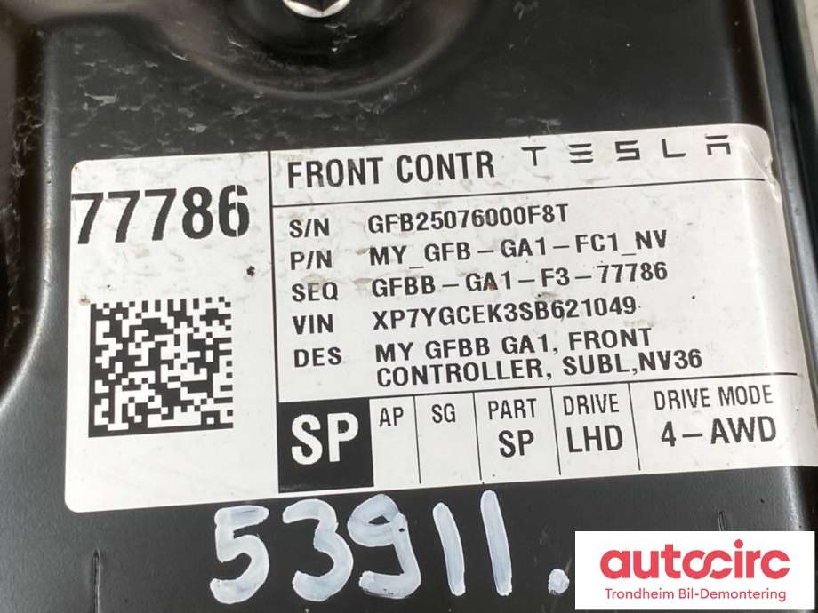 Styreenhet diverse til Tesla Model Y 2024-->> (Type II) (1866750-32-D|)