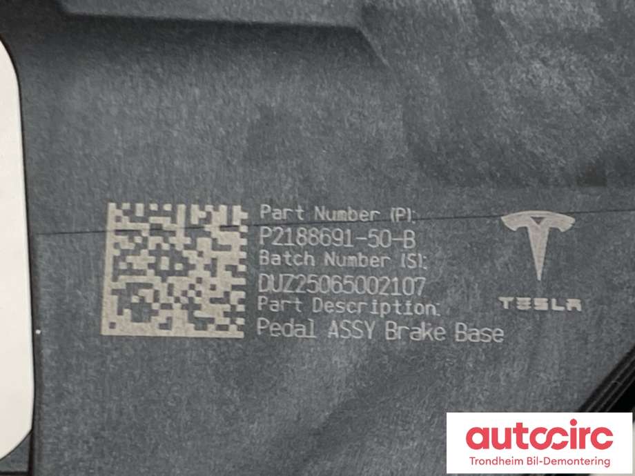 Pedal brems til Tesla Model Y 2024-->> (Type II) (2188691-50-B|)