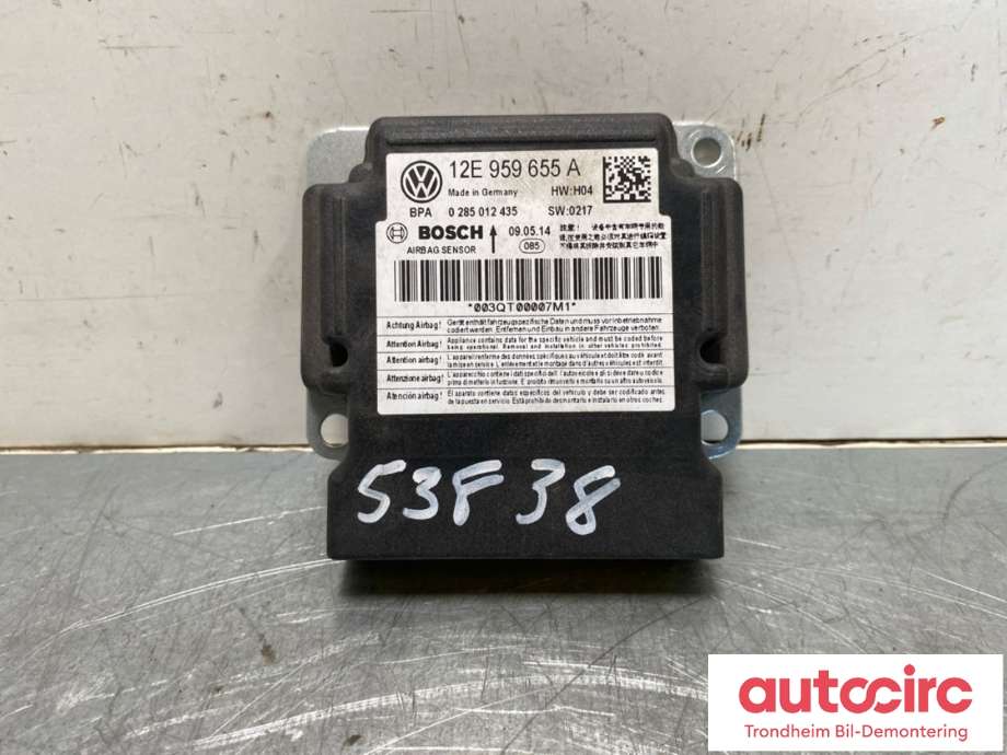 Styreenhet airbag hovedsensor til VW E-Up, 2013-2019  (BOSCH|12E959655A)