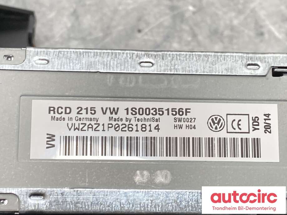 Bilstereo til VW E-Up 2013-2019  (1S0057156F|)