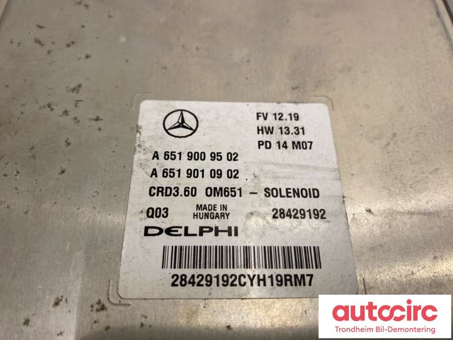 Styreenhet motor til Mercedes GLA 2014-2020 (X156) (X156) (DELPHI|A 651 900 95 02|A 651 900 96 02|)