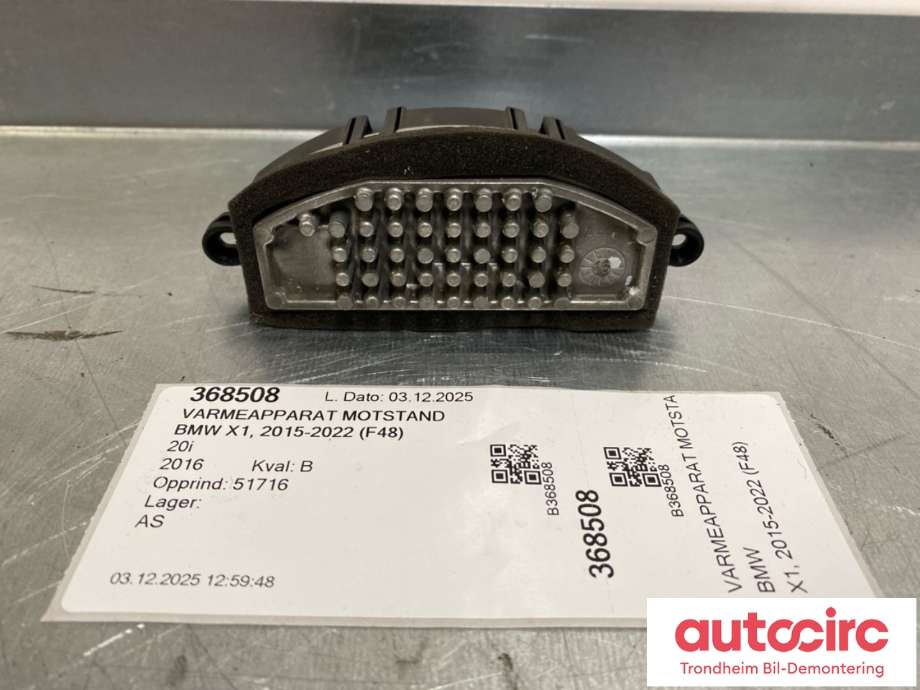 Varmeapparat motstand til BMW X1 2015-2022 (F48) (F48) (DENSO|64119301594|MB499800-0131|64117952061)