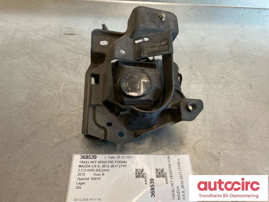Tåkelykt venstre foran til Mazda CX-5 2012-2017 (Type I) (GHP951690A|)