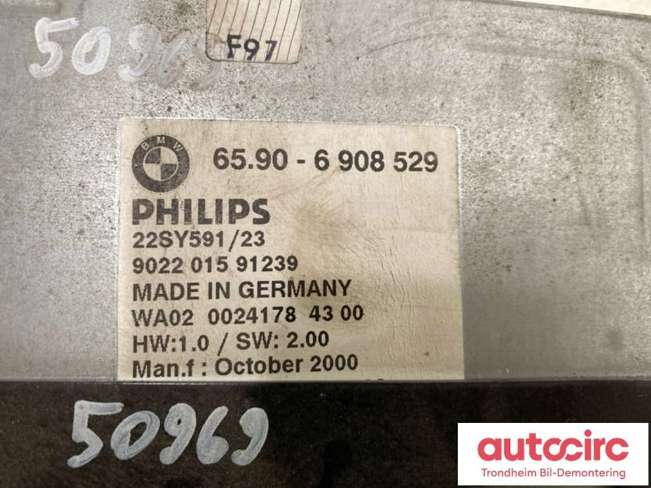 Bilstereo navigasjon til BMW X5 2000-2006 (E53) (E53) (PHILIPS|65 90 6 915 036|65.90 - 6 908 529|)