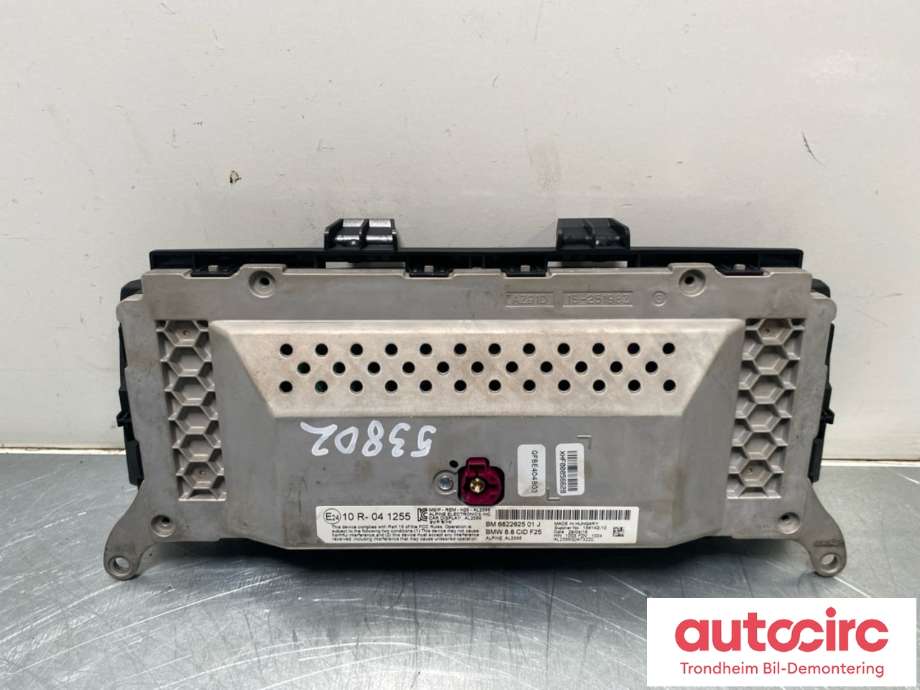 Bilstereo navigasjon skjerm til BMW X3 2010-2017 (F25) (F25) (65 50 6 822 625|)