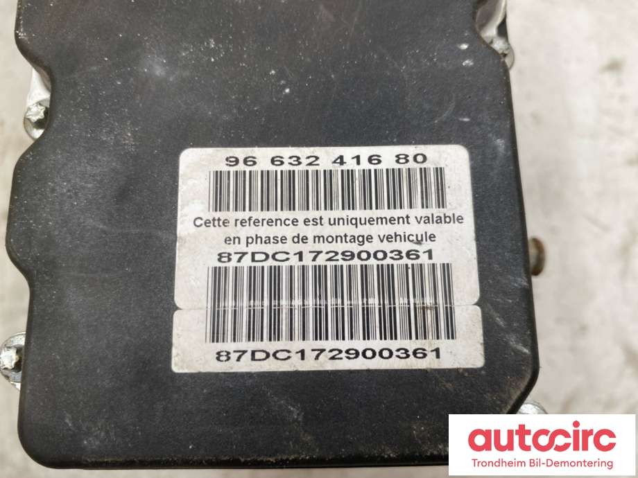 ABS sentral til Peugeot 307 2005-2008 (Fase 2)  (BOSCH|4541 Q4|16 826 075 80|4541 Q5| 96 632 416 80| 0 265 950 636)