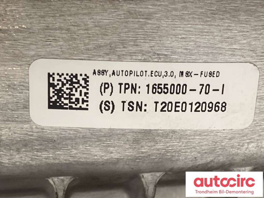 Styreenhet autopilot til Tesla Model X 2016-->> (1655000-70-I|1655000-70-H|1655000-90-I)