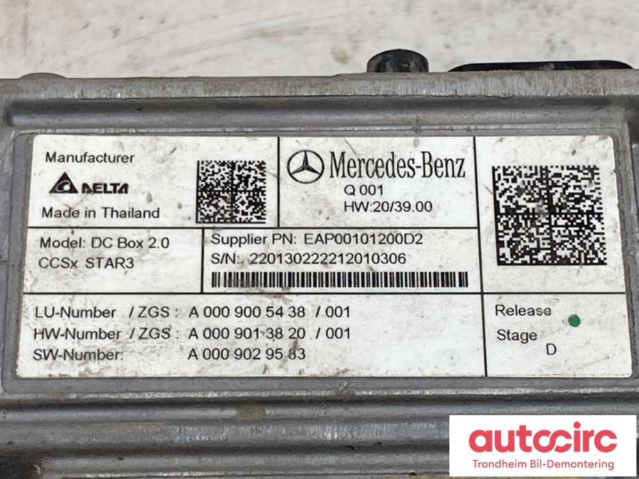 Inverter elbil til Mercedes EQS SUV 2022-->> (X296) (X296) (A0009005438|A0009006441|)