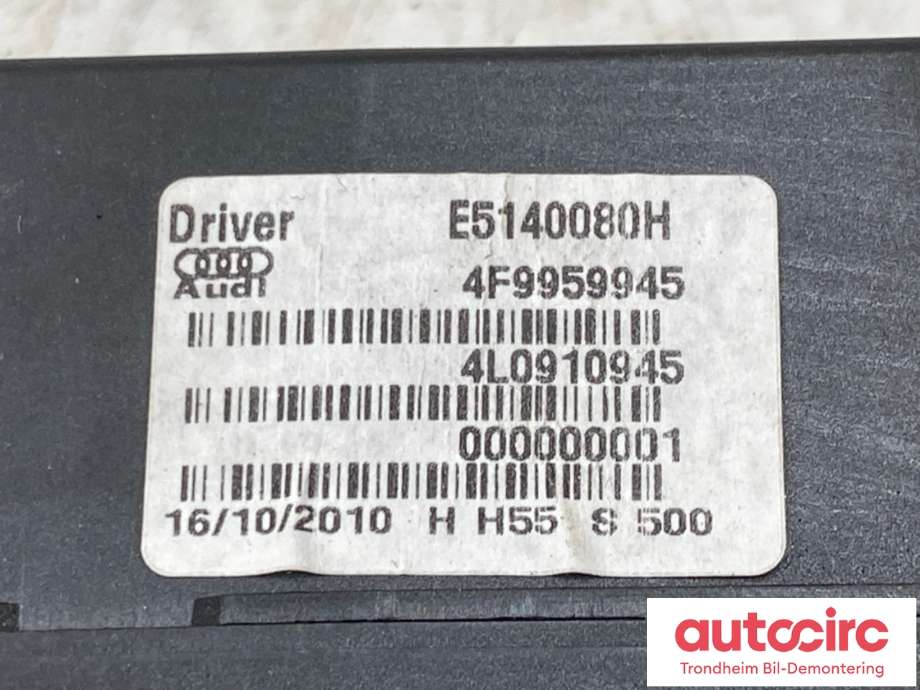 Baklukeåpner motor til Audi Q7 2010-2015 (Type I, Fase 2) (VENSTRE|4L0910945|4L0827851E|)
