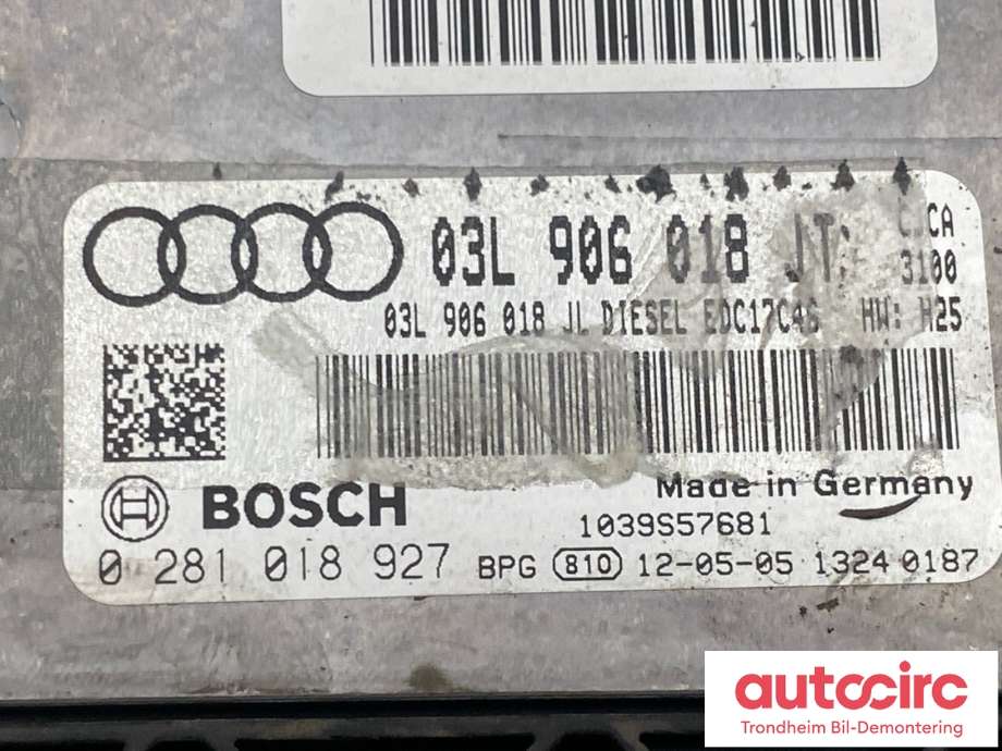Styreenhet motor til Audi A4 2007-2014 (Type IV) (B8) (B8) (03L906018JT|)